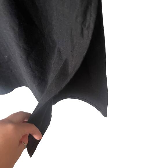 Ease Sport Vintage 90s Size 8 Linen Blend Casual Black‎ Red Floral Maxi Dress - Picture 7 of 9